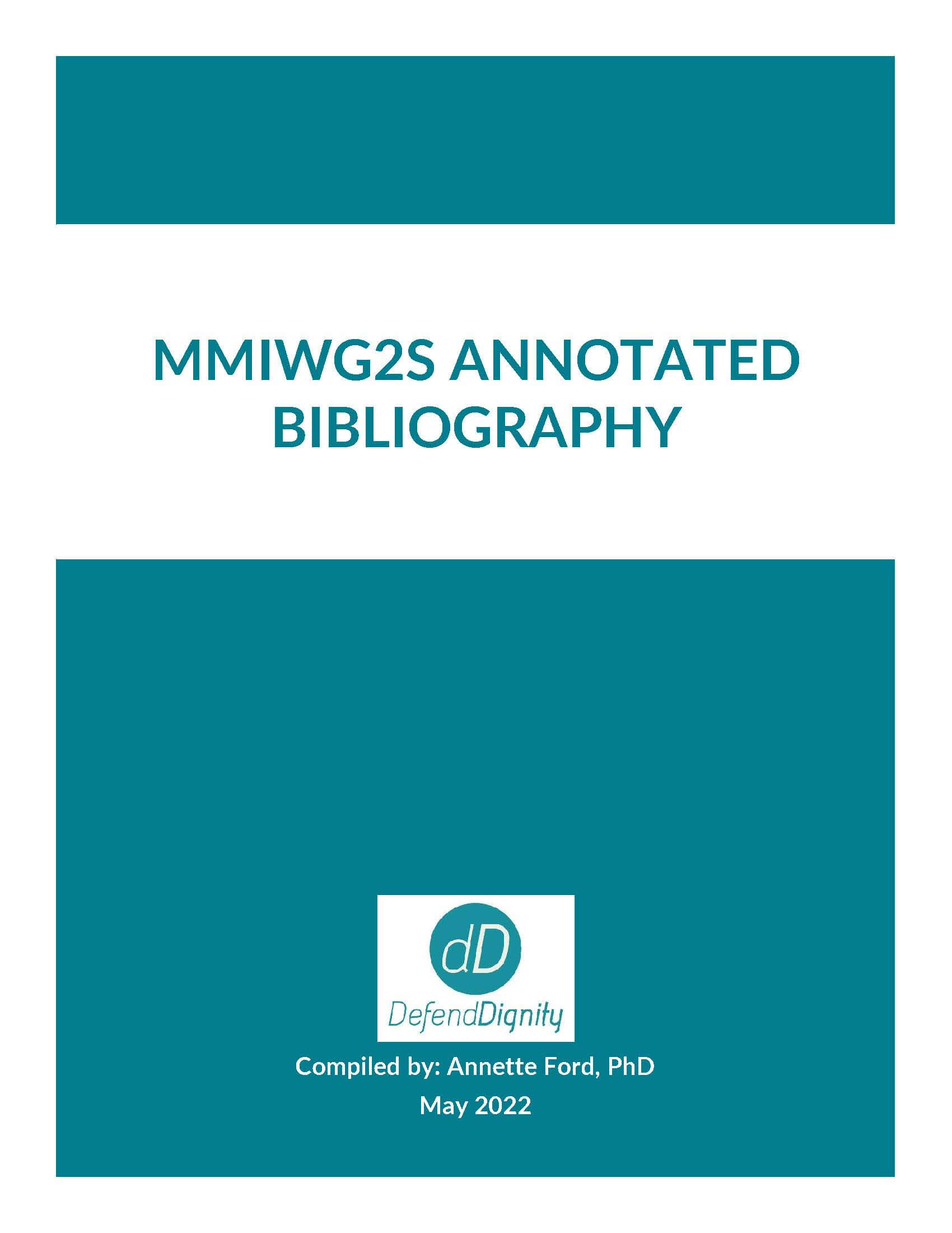 MMIW2GS Annotated Bibliography Cover